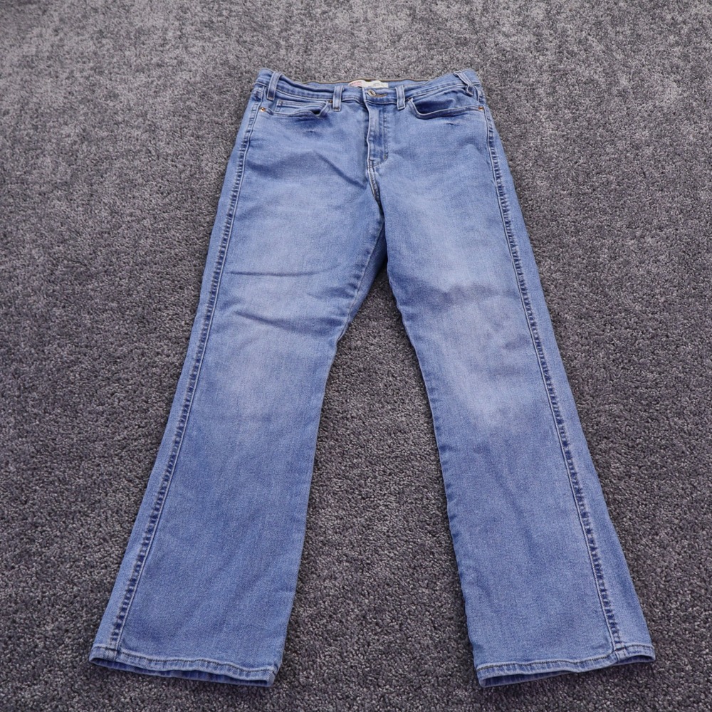 Signature Levi Strauss Jeans Womens 12 Blue High Rise Kick Bootcut Denim
